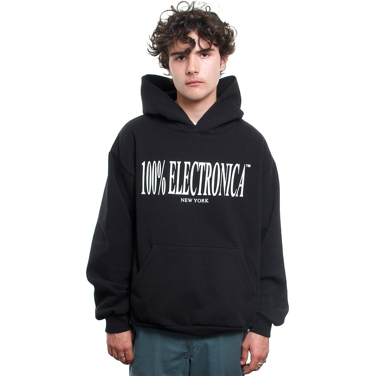 100% Electronica Hoodie - Black