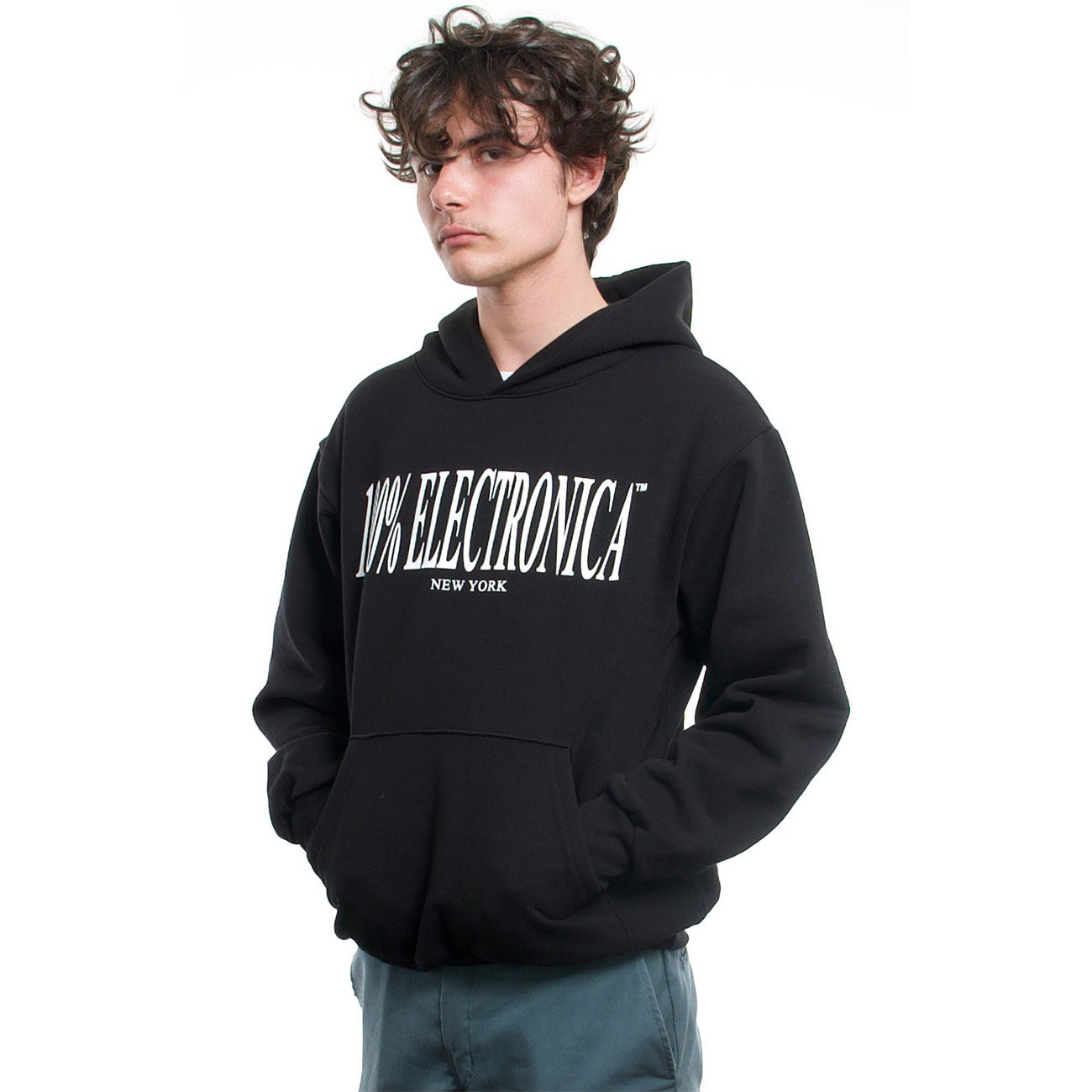 100% Electronica Hoodie - Black