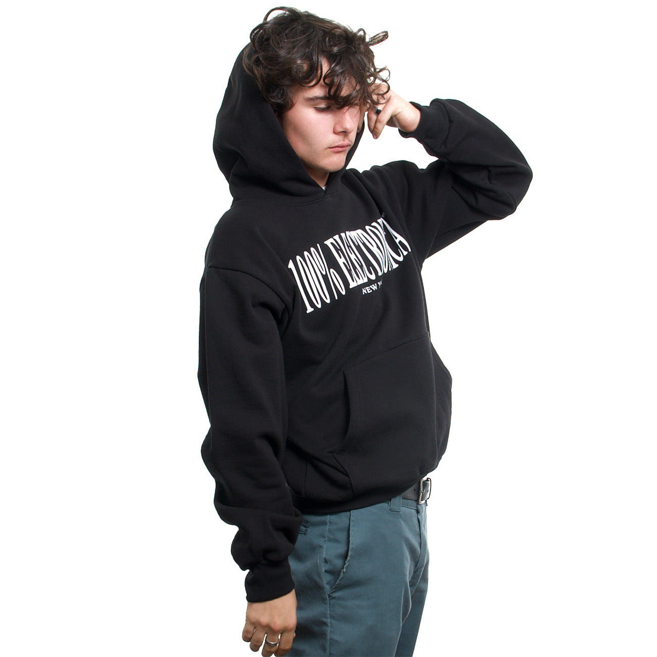 100% Electronica Hoodie - Black