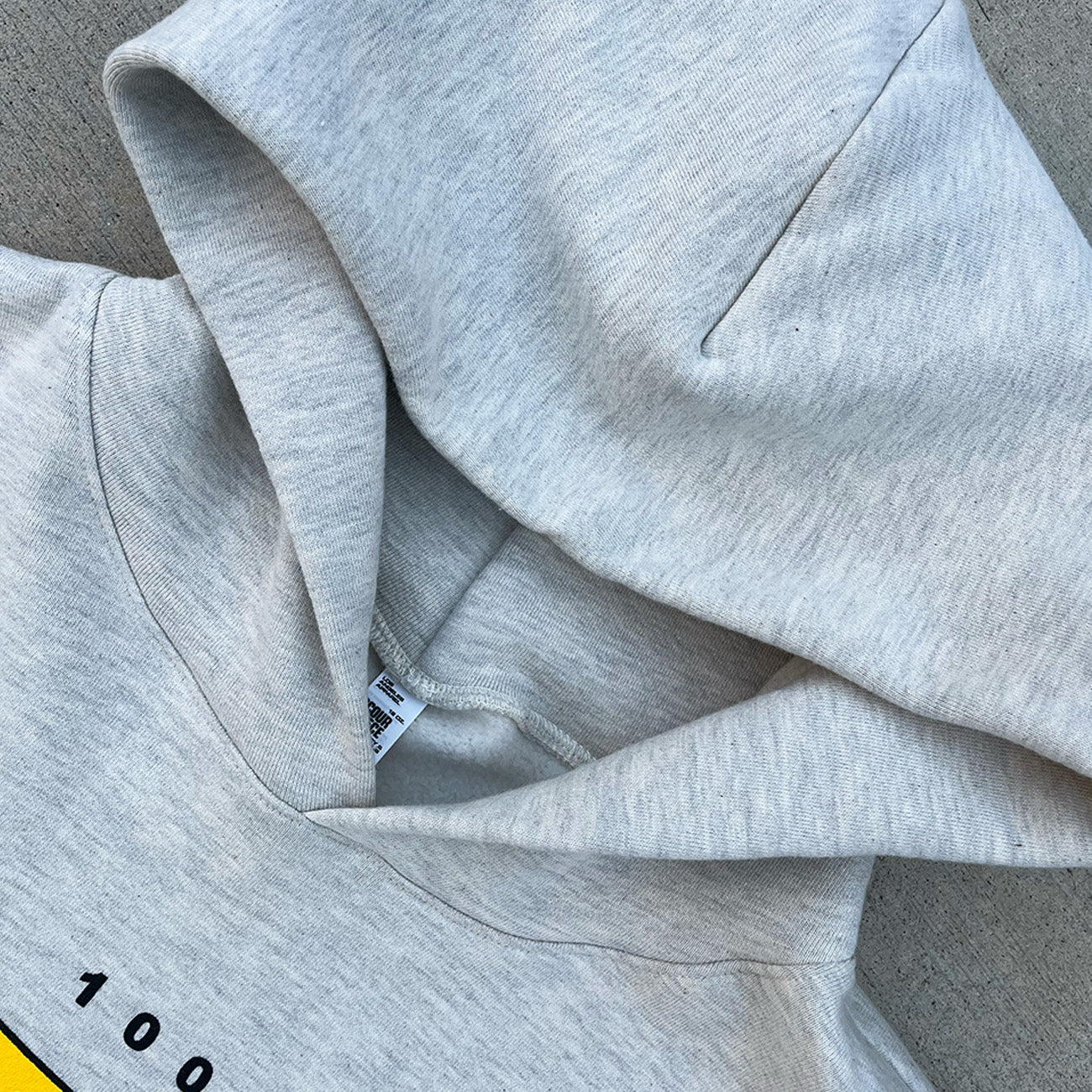 Boxing Logo Hoodie - Ash/Yellow